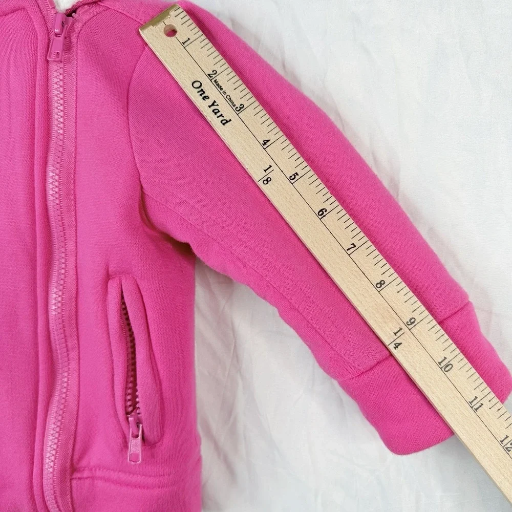Nannette Girl SZ-3T shearling‎ Lined Pink Jacket Coat design on the back